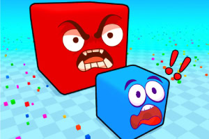 The battle of the blocks begins in the block's arena with this great eating simulator game