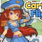 A vibrant cartoon-style image featuring a playful female pilot in a blue uniform, gesturing confidently, set against a colorful background with the text Cartoon Flight and a ruler graphic