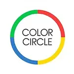 A simple graphic featuring a circular design divided into four distinct color segments—green, yellow, blue, and red—with the text COLOR CIRCLE centered in the middle