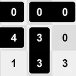 A grid layout displays numbers in black boxes on a light background, featuring the digits 0, 1, 2, 3, and 4 organized in a 5x5 format