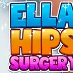 The image features colorful, stylized text that reads ELLA HIPS SURGERY, highlighting a playful and engaging theme likely related to a medical or surgery-themed game