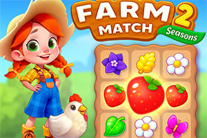 A farming-themed puzzle game where you match tiles to collect harvests