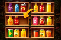 Sort colorful fruit juices