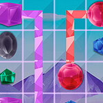 Connect the gems with the same color