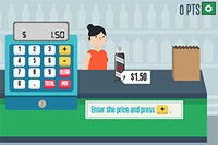 Grocery Cashier is an educational math game
