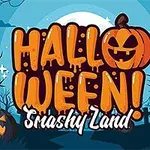 A vibrant Halloween-themed illustration featuring bold text spelling Halloween!