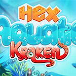 Colorful underwater scene featuring playful, stylized typography in vibrant hues with bubbles, incorporating elements like coral and a tentacle, suggesting an aquatic theme