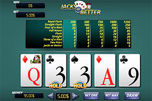 Enjoy this stylish HTML5 video poker casino game