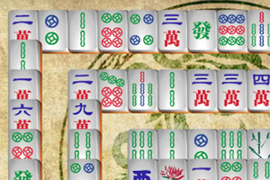 Mahjong Connect 2 Online A collection of rectangular tiles with various symbols, numbers, and colors arranged in a grid pattern against a textured background