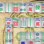 Mahjong Connect 2 Online A collection of rectangular tiles with various symbols, numbers, and colors arranged in a grid pattern against a textured background