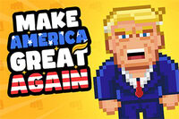 Make America Great Again is a celebrity wrestling game with funny gameplay