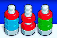 Sort colorful nuts onto matching screws!