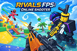 Rivals FPS: Online Shooter is a fast, blocky shooting game with online battles