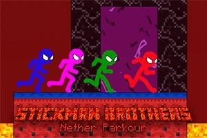 Stickman Brothers Nether Parkour