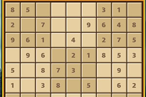 A grid composed of a series of numbered cells arranged in a 9x9 layout, with some cells filled in and others empty, set against a simple background