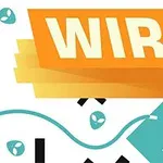 A vibrant graphic featuring the word WIRE prominently in orange, surrounded by abstract shapes and lines in varying colors, including blue and black, creating a dynamic and modern design