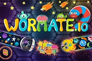 A colorful game interface featuring the title Wormate