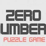 The image features the title Zero Numbers in bold, stylized text, with PUZZLE GAME in a contrasting style below it