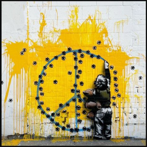 Mural 'War Child', Los Angeles, California. Street Artist HIJACK