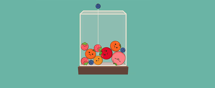 A game where you combine fruits to sharpen your